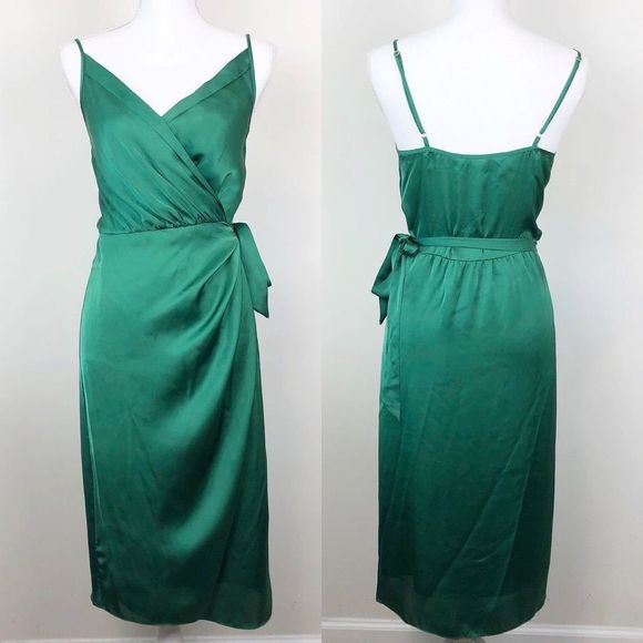 zendaya satin wrap dress